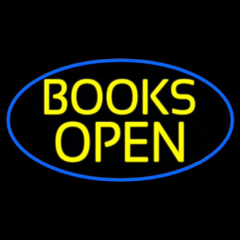 Custom Yellow Books Open Neon Sign USA