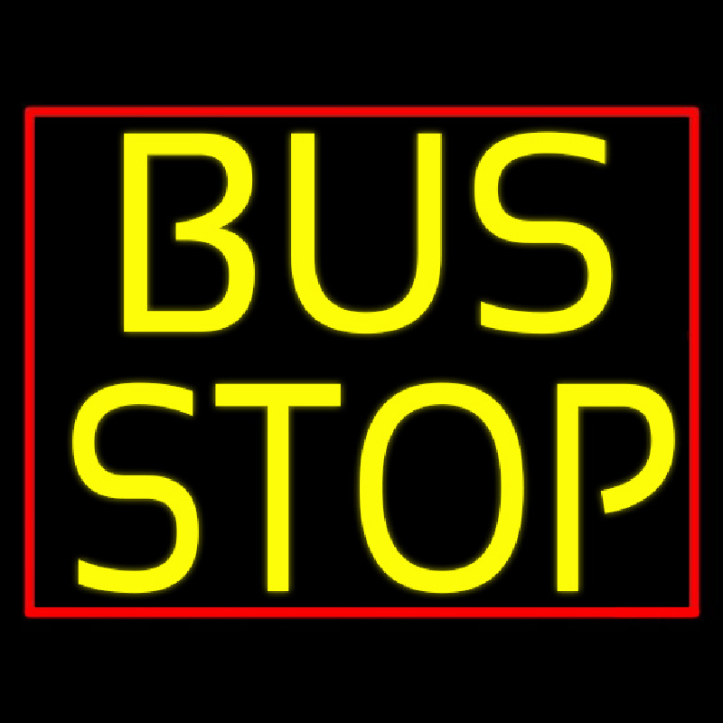 Custom Yellow Bus Stop Neon Sign USA