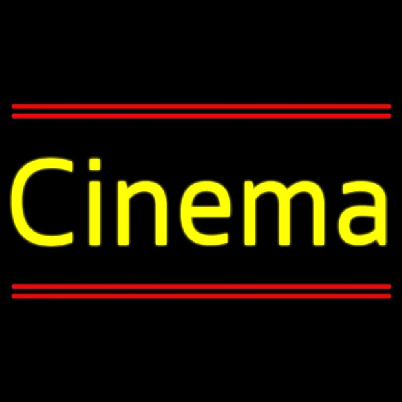 Custom Yellow Cinema Cursive Neon Sign USA
