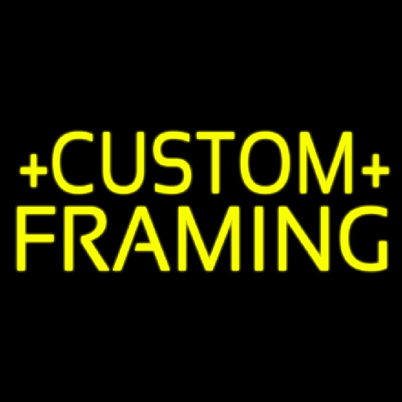 Custom Yellow Custom Framing Neon Sign USA