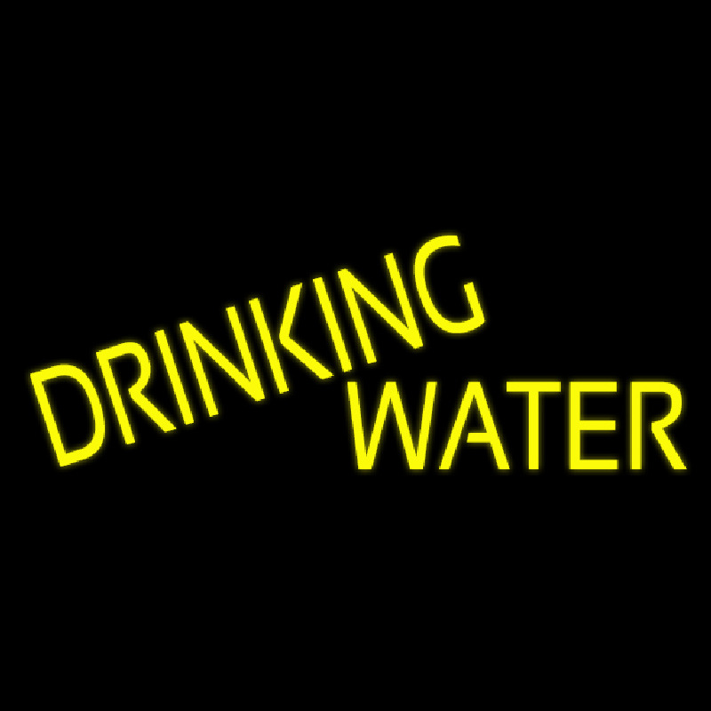 Custom Yellow Drinking Water Neon Sign USA