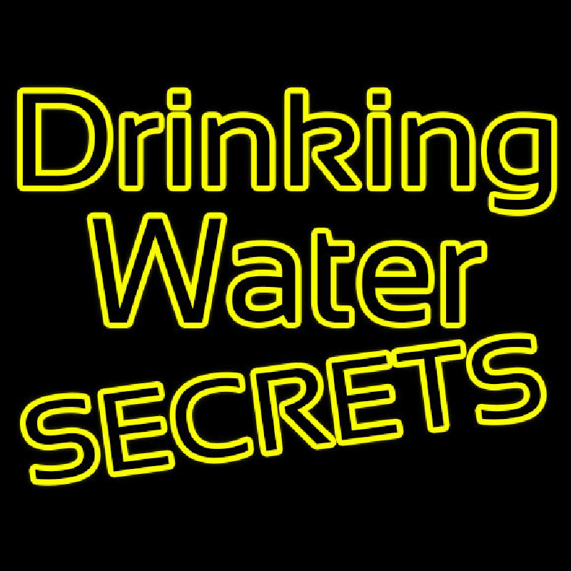 Custom Yellow Drinking Water Neon Sign USA