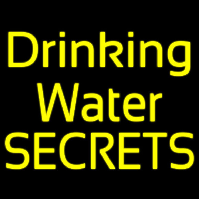 Custom Yellow Drinking Water Neon Sign USA