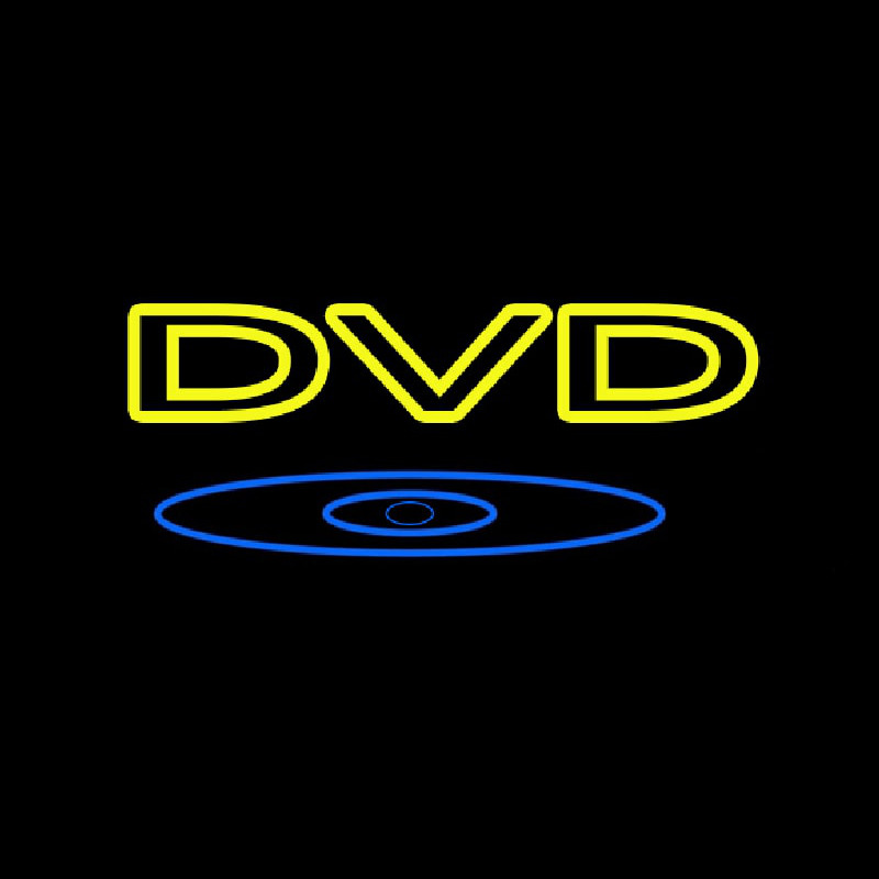 Custom Yellow Dvd 1 Neon Sign USA