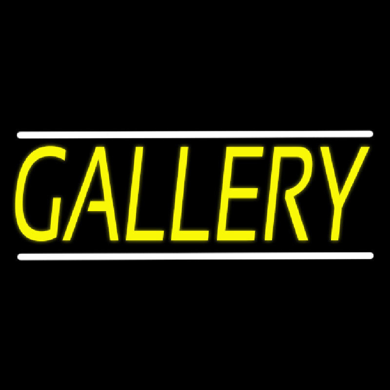 Custom Yellow Gallery Neon Sign USA