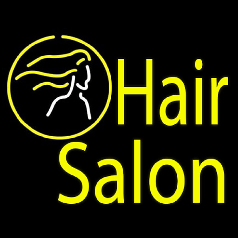 Custom Yellow Hair Salon Neon Sign USA