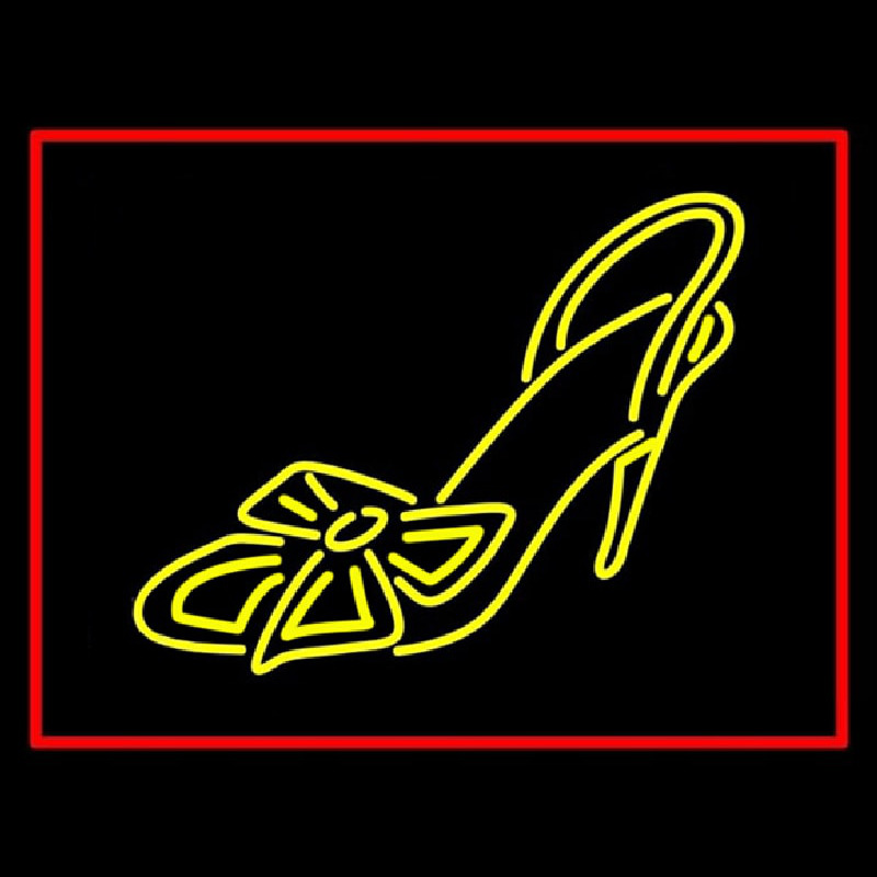Custom Yellow High Heel Sandal Neon Sign USA
