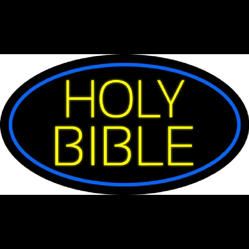 Custom Yellow Holy Bible Neon Sign USA