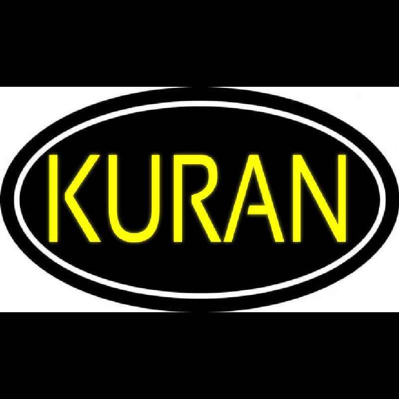 Custom Yellow Kuran With Border Neon Sign USA