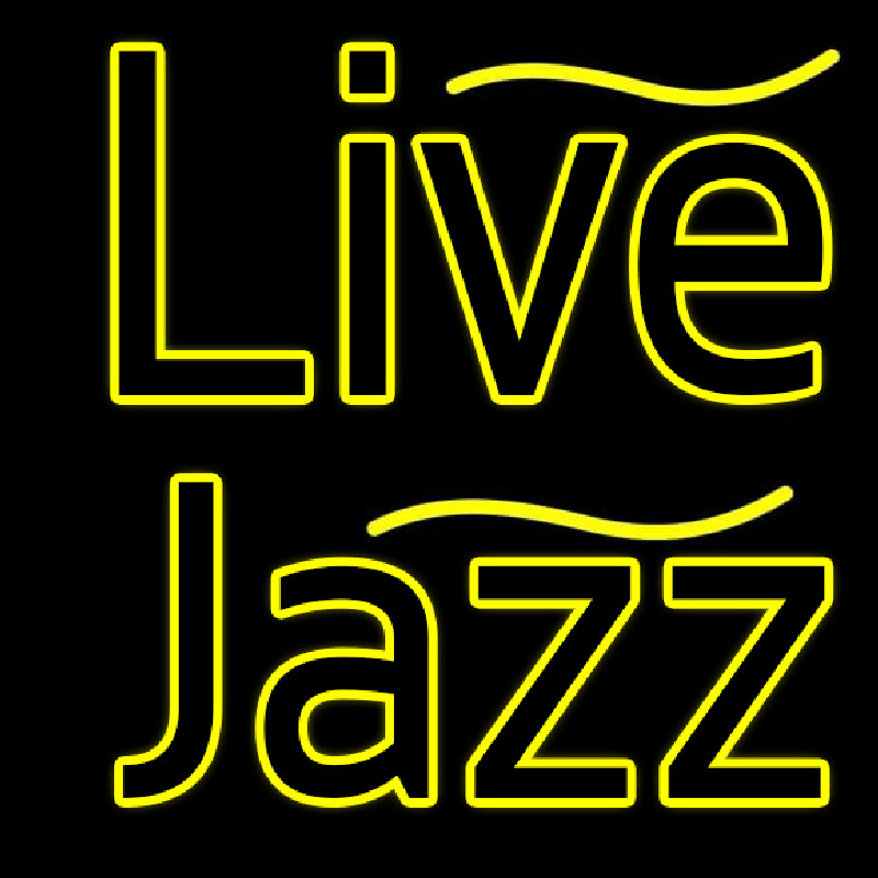 Custom Yellow Live Jazz Neon Sign USA