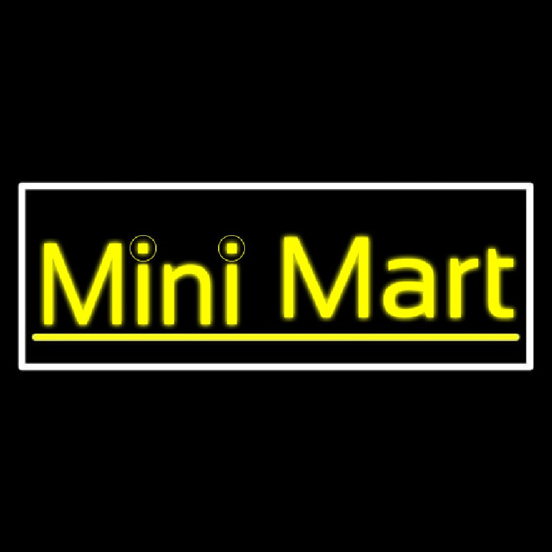 Custom Yellow Mini Mart Neon Sign USA