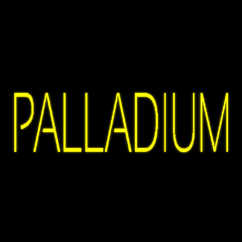 Custom Yellow Palladium Neon Sign USA
