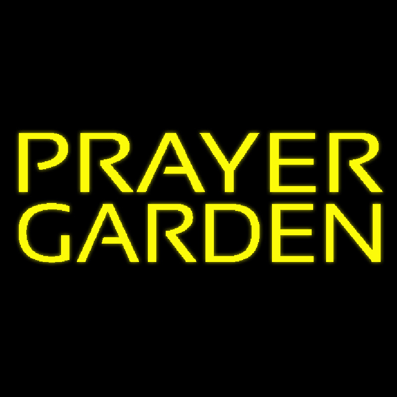 Custom Yellow Prayer Garden Neon Sign USA