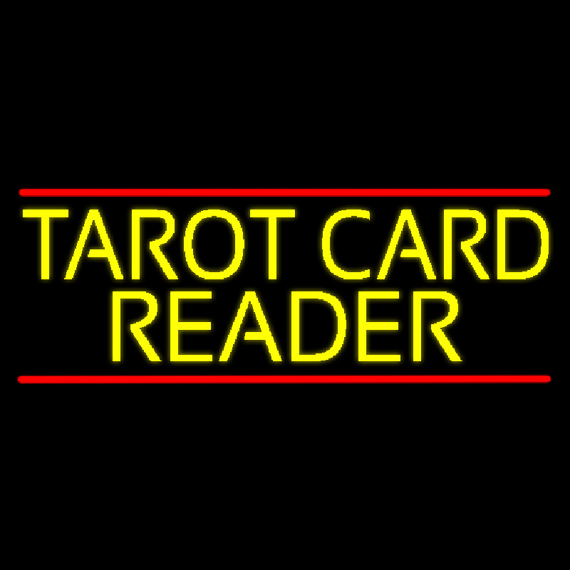 Custom Yellow Tarot Card Reader Block Neon Sign USA