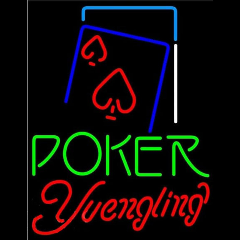 Custom Yuengling Green Poker Red Heart Beer Sign Neon Sign USA